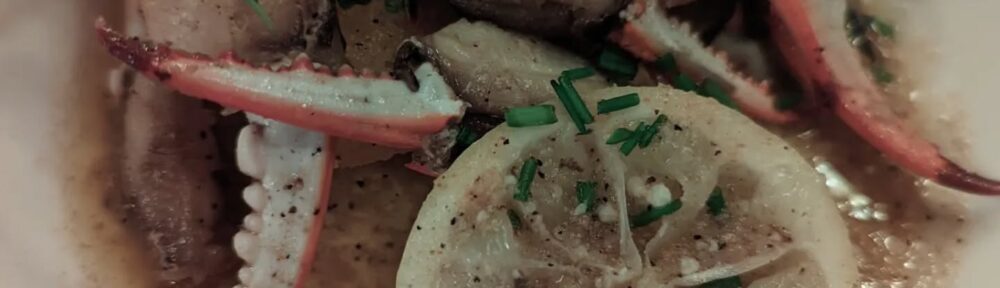 Crab Claws Bordelaise and Ribeye