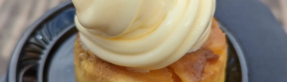 Dole Whip on pineapple upside down cake